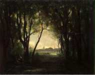 Corot Jean-Baptiste Camille Landscape with a Lake  - Hermitage
